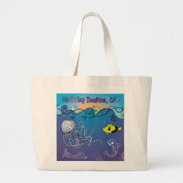 Tote Grande Bolsa - Ondas de gelatina - Buellton.Art
