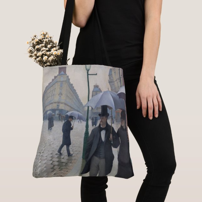 Tote Grande Bolsa "Paris Street Rainy Day" de Caillebot (Close Up)