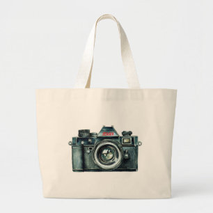 Tote Grande Bolsa Personalizada de Câmera Vintage
