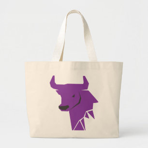 Tote Grande Bolsa Purple Bull Zodiac — Força com Estilo