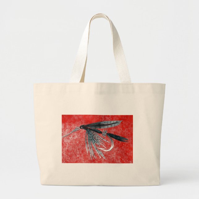 Tote Grande bolsa Wet Fly "Black Gnat" (Frente)
