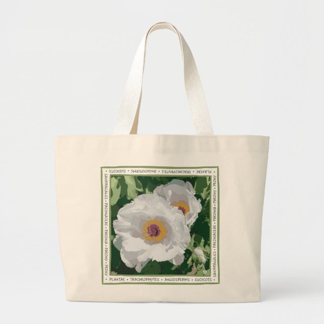 Tote Grande Bright White Peony Bolsa (Frente)