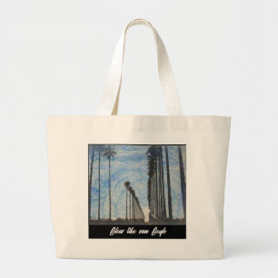 Tote Grande Brilho como van Gogh Bolsa