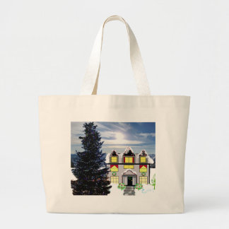 Tote Grande Cena de Natal com Bolsa de Casa Aconchegante