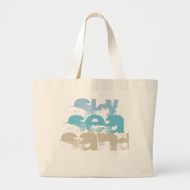Tote Grande Céu, mar, o bolsa enorme feito sob encomenda da (Frente)