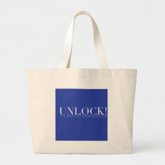 Tote Grande DESBLOQUEIO! Sua Bolsa de canvas de Chaves