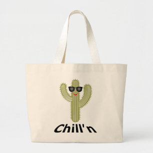Tote Grande Design de Cactus Chill - Jumbo Bolsa
