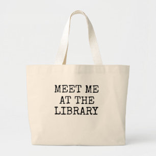 Tote Grande Encontre-me no presente do bibliotecário do bolsa