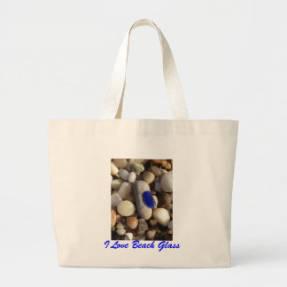 Tote Grande Eu amo o bolsa do vidro da praia