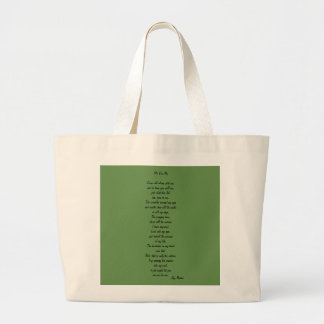 Tote Grande Eu para mim poema na bolsa