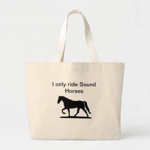 Tote Grande Eu só monto bolsa de Cavalos de Som