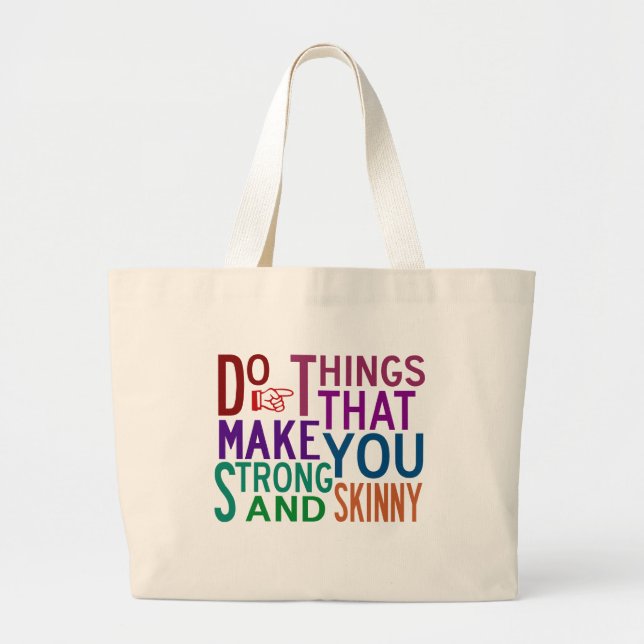 Tote Grande Faça coisas - Gym Bolsa (Frente)