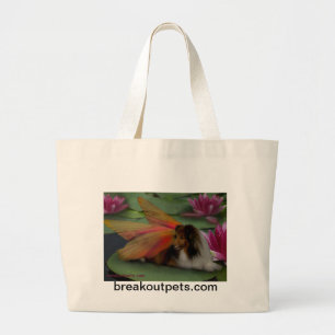 Tote Grande Fada de Sheltie no bolsa do jumbo da almofada de