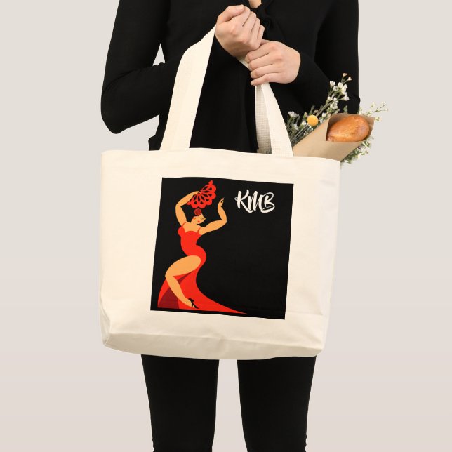 Tote Grande Flamenco Dancer Bolsa (Frente (produto))