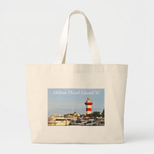 Tote Grande Fotografia do farol de Hilton Head Island no bolsa