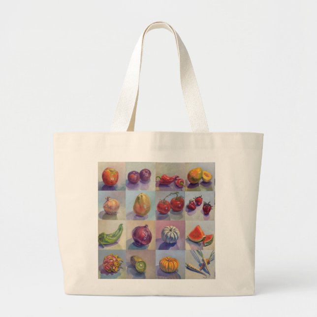 Tote Grande Fruta e Veggie Bolsa (Frente)
