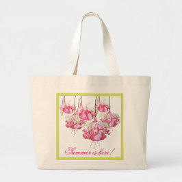 Tote Grande Fuchsias exóticas em um Bolsa Jumbo