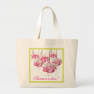 Tote Grande Fuchsias exóticas em um Bolsa Jumbo