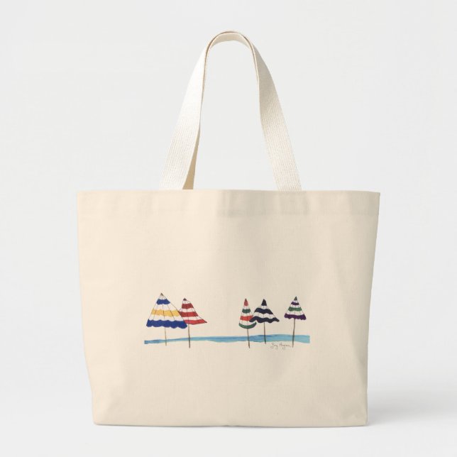 Tote Grande Guarda-chuvas na bolsa de praia (Frente)