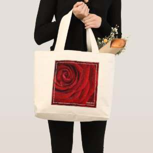 Tote Grande HAMbWG - Bolsa de Compras - Rosa Vermelha