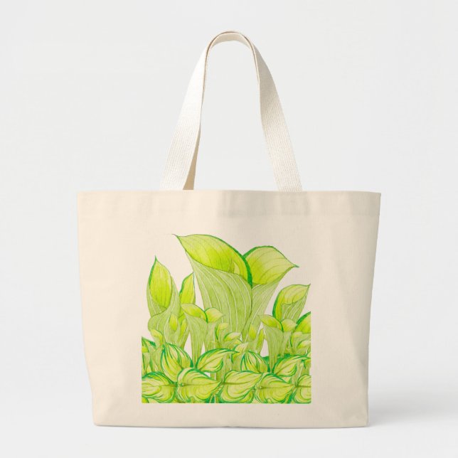 Tote Grande "Harmonia em Verde" em um Bolsa Jumbo (Frente)