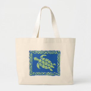 Tote Grande Honu Tapa Bolsa de praia Havaiana