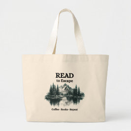 Tote Grande Ler para Escapar – Café, Livros, Bolsa de Repetiçã