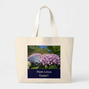 Tote Grande Mãe Ama a Páscoa! Bolsa de Hydrangea Flores