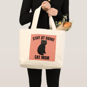 TOTE GRANDE MANTENHA-SE EM CASA, GATO MOM BOLSA PURSE BAG