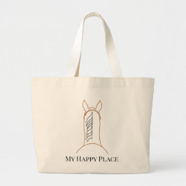 Tote Grande Minha Bolsa de Cavalo Baio Feliz