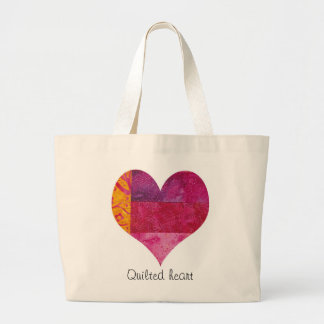 Tote Grande O bolsa acolchoado do coração