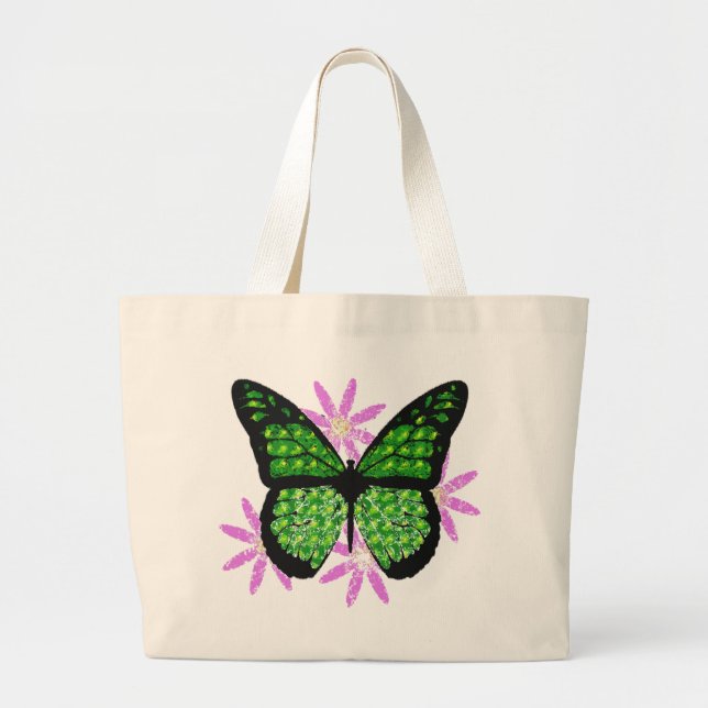 Tote Grande O bolsa bonito da borboleta (Frente)
