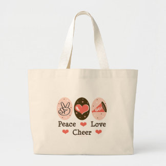 Tote Grande O bolsa Cheerleading do elogio do amor da paz