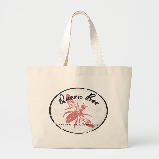 Tote Grande O bolsa da abelha de rainha (Frente)