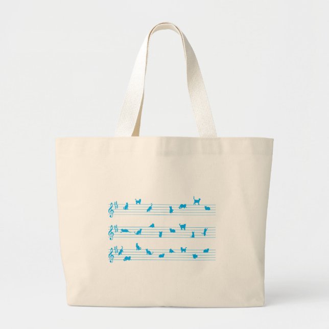 Tote Grande O bolsa da canção do gato (Frente)