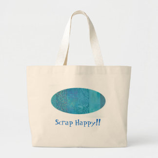 Tote Grande O bolsa de Quilter feliz da sucata