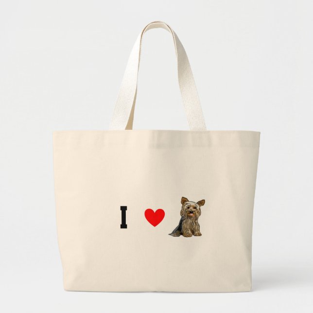 Tote Grande O bolsa de Yorkies do amor (Frente)
