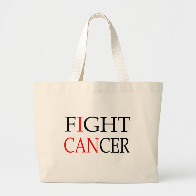 Tote Grande O bolsa do cancer da luta eu posso (Frente)
