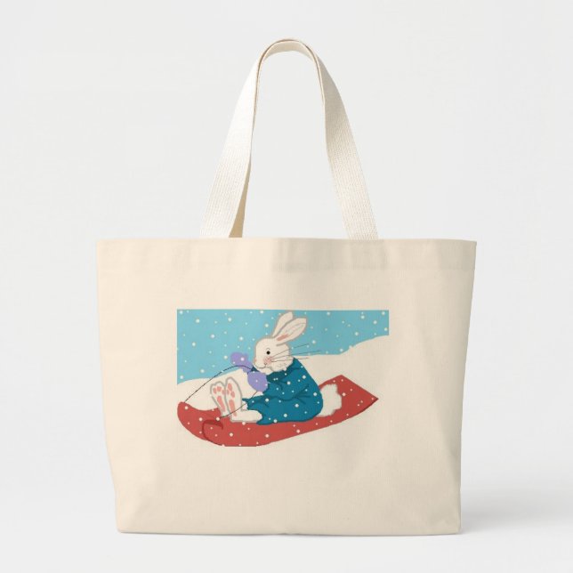 Tote Grande O bolsa do coelho da neve (Frente)