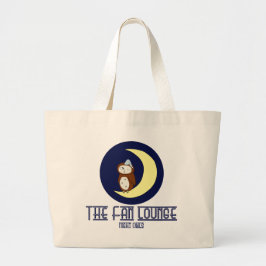 Tote Grande O bolsa do jumbo da coruja de noite b/g