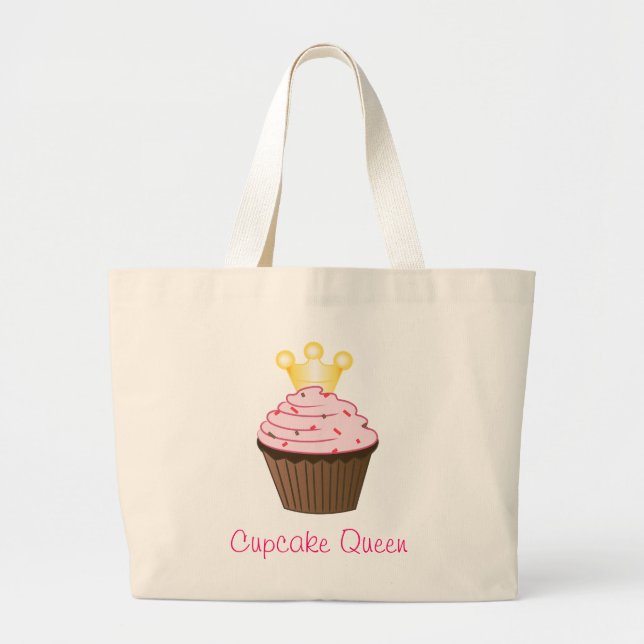 Tote Grande O bolsa do jumbo da rainha do cupcake (Frente)