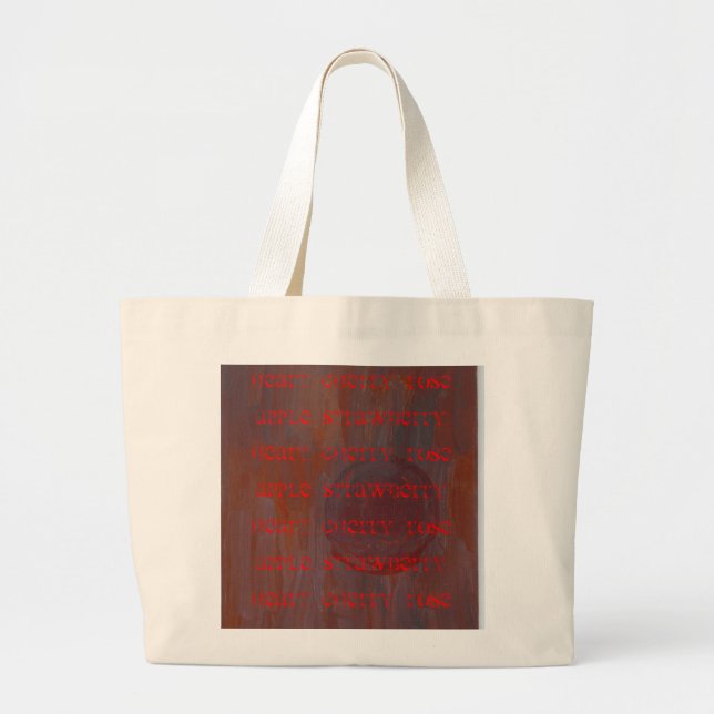 Tote Grande O bolsa do VERMELHO da comida e das coisas (Frente)