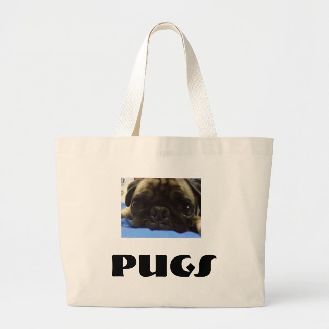 Tote Grande O bolsa dos PUGS (Frente)