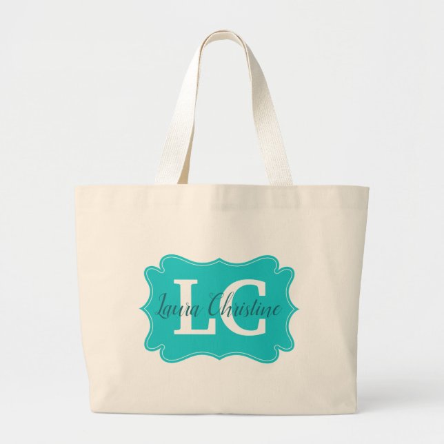 Tote Grande O bolsa enorme com nome (Frente)
