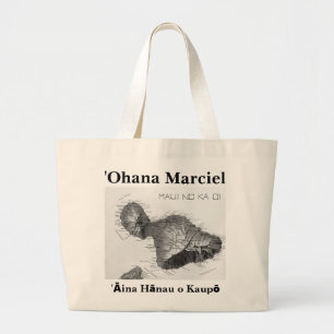 Tote Grande o bolsa enorme das canvas de Marciel do ʻOhana
