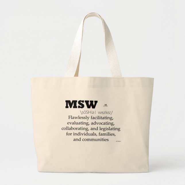 Tote Grande O bolsa enorme de MSW (Frente)
