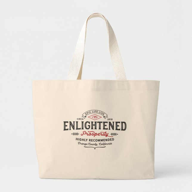Tote Grande O bolsa iluminado da prosperidade (Frente)
