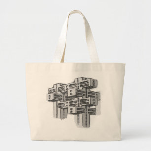 Tote Grande O bolsa modernista do esboço da arquitetura do