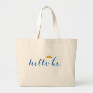 Tote Grande Olá! o bolsa do jumbo da cidade da coroa do KC