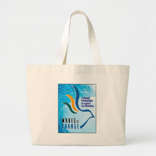 Tote Grande Ondas da bolsa de praia da mudança - personalizad